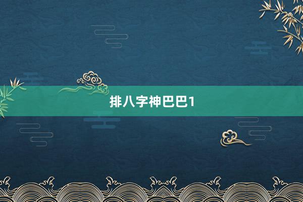 排八字神巴巴1